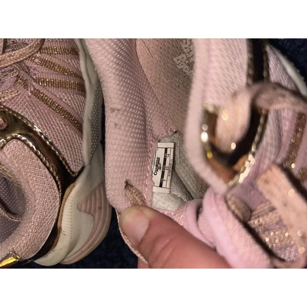 Pink and Gold Oshkosh Toddler Girls Sneakers Size 7